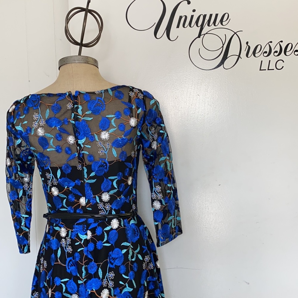 Social occasion by Mon Cheri V-Neck floral long sleeves dress - Picture 5 of 12